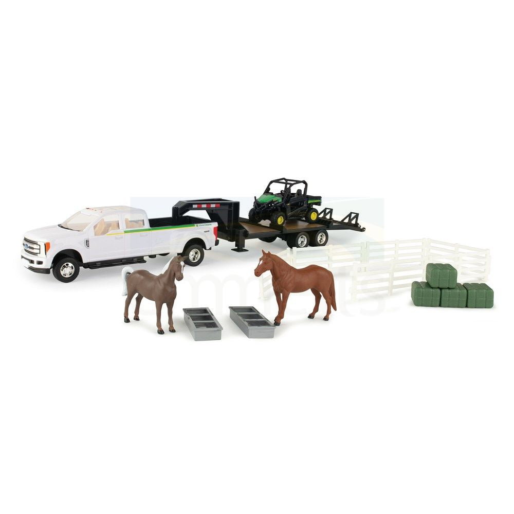 John Deere - 1:32 (RSX860i) Gator Hauling Set with Ford Pickup and Trailer