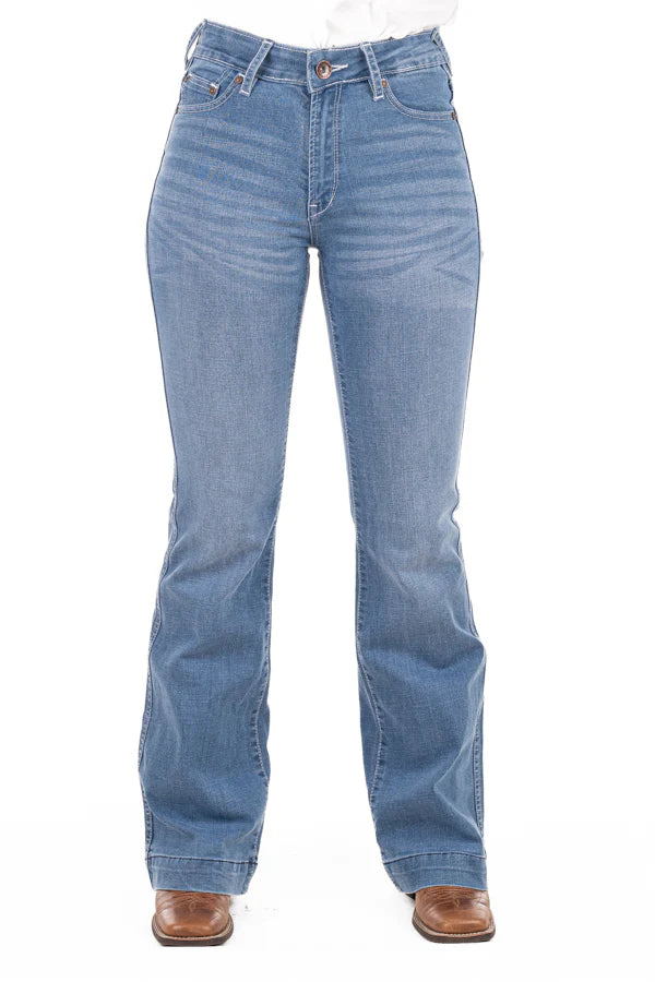 Hitchley & Harrow Trouser - "Silverton" White Stitch Jeans