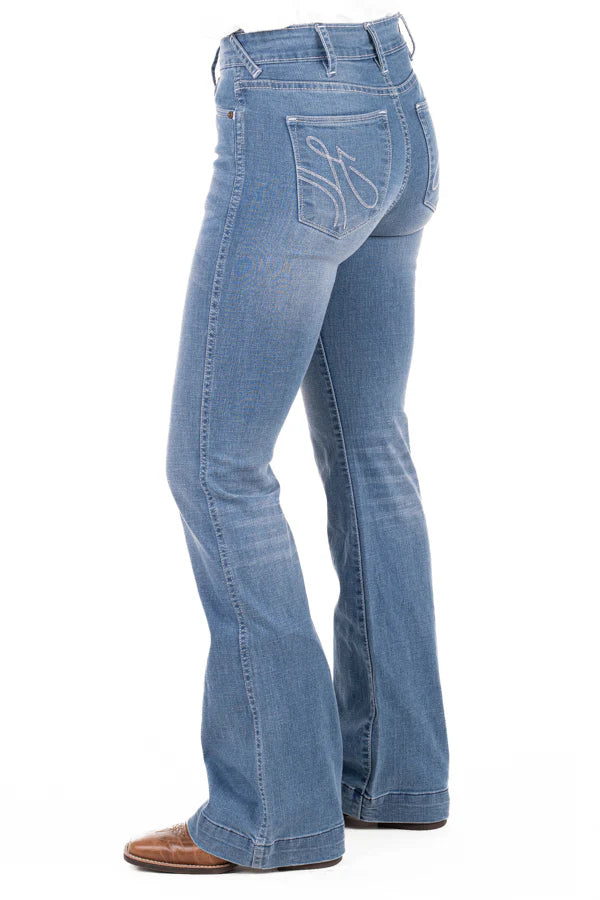 Hitchley & Harrow Trouser - "Silverton" White Stitch Jeans