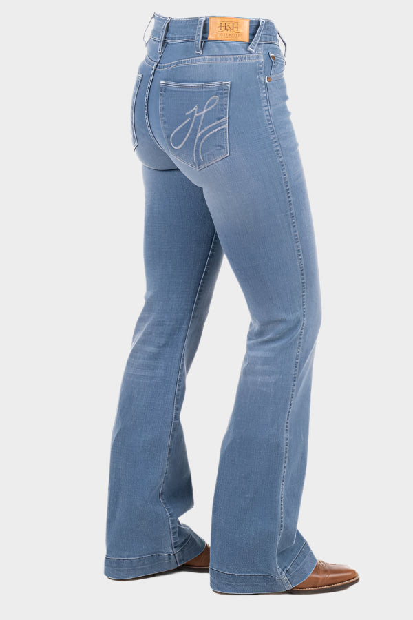 Hitchley & Harrow Trouser - "Silverton" White Stitch Jeans