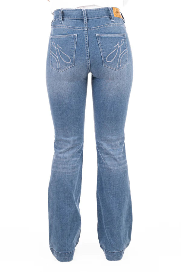 Hitchley & Harrow Trouser - "Silverton" White Stitch Jeans