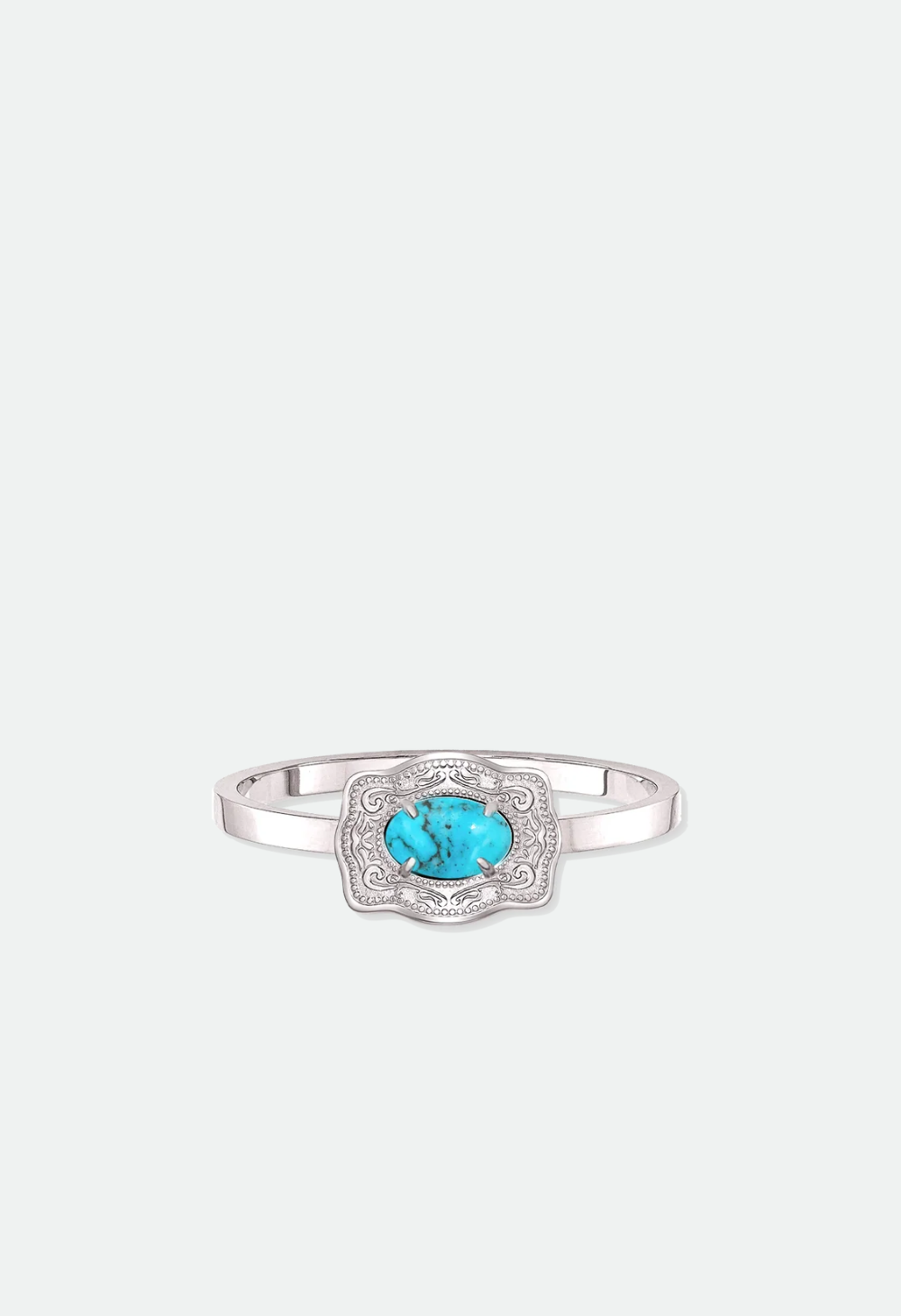 SpurWest Ultra Mini Belt Buckle Adjustable Ring (Oasis) - Silver