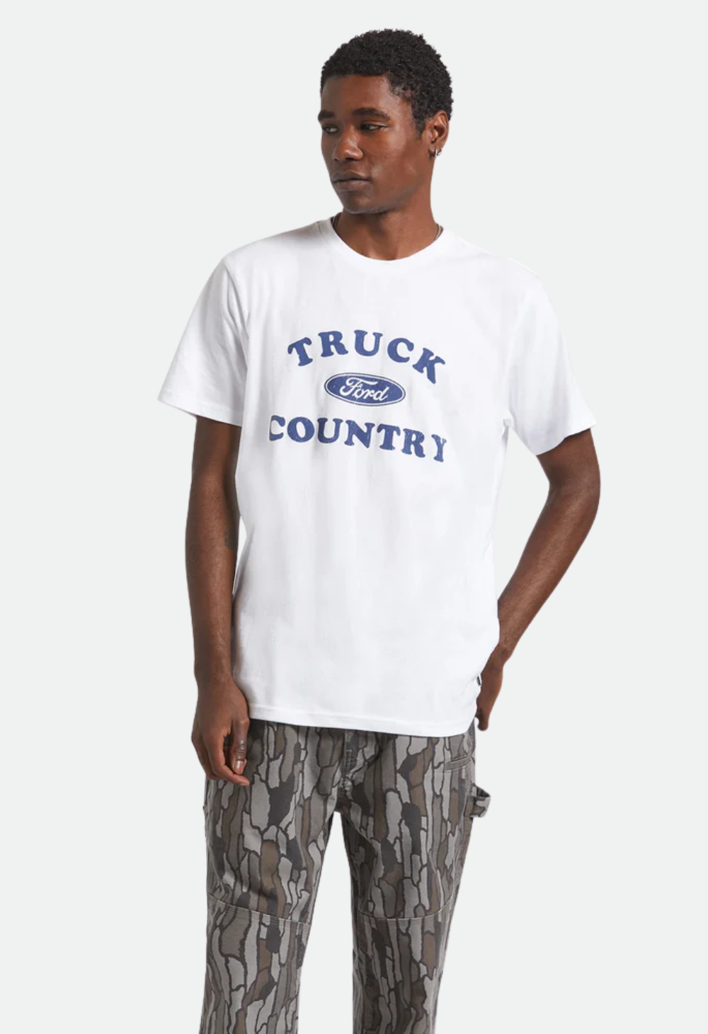 Brixton Women's Ford Truck Country Oversized B Tee - Wimbleton White