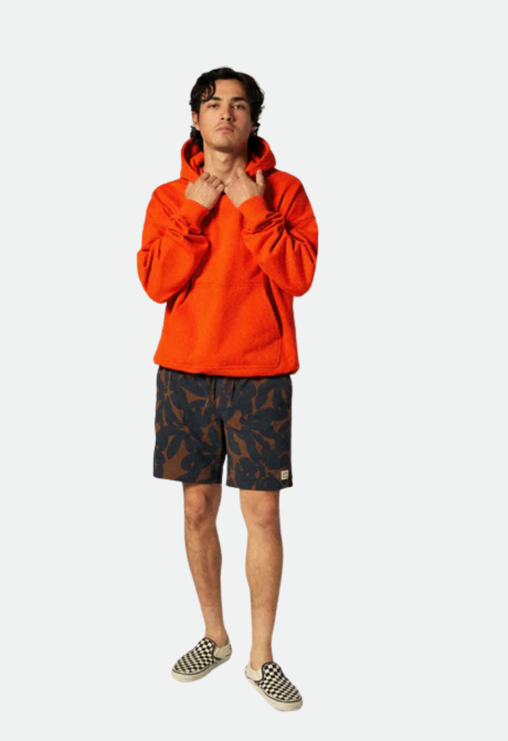 Brixton Mens Embroidered Heavyweight Oversized Hoodie