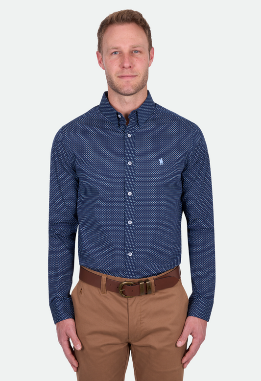 Thomas Cook Men's David Tailored Ls Shirt - Navy/Blue