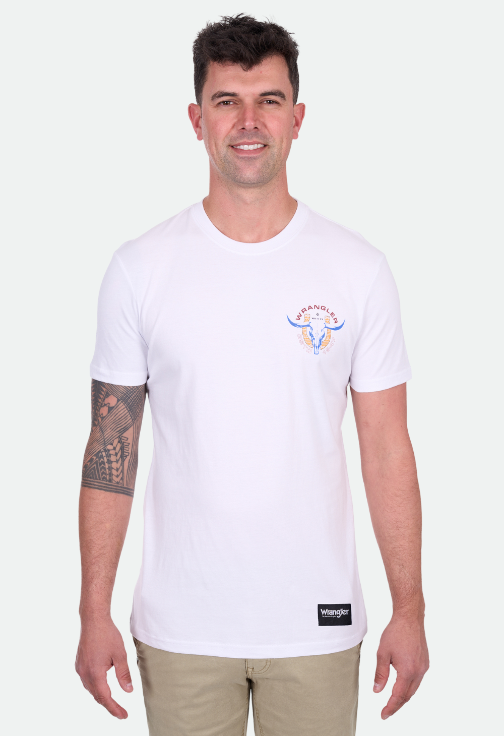 Wrangler Men's HENRY SS Tee - White -Clearance