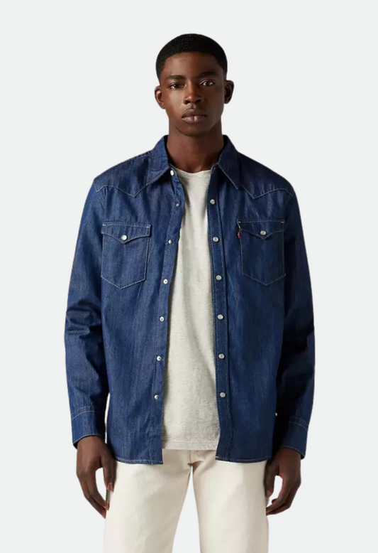 Levis Barstow Western Denim Shirt - Dark Wash