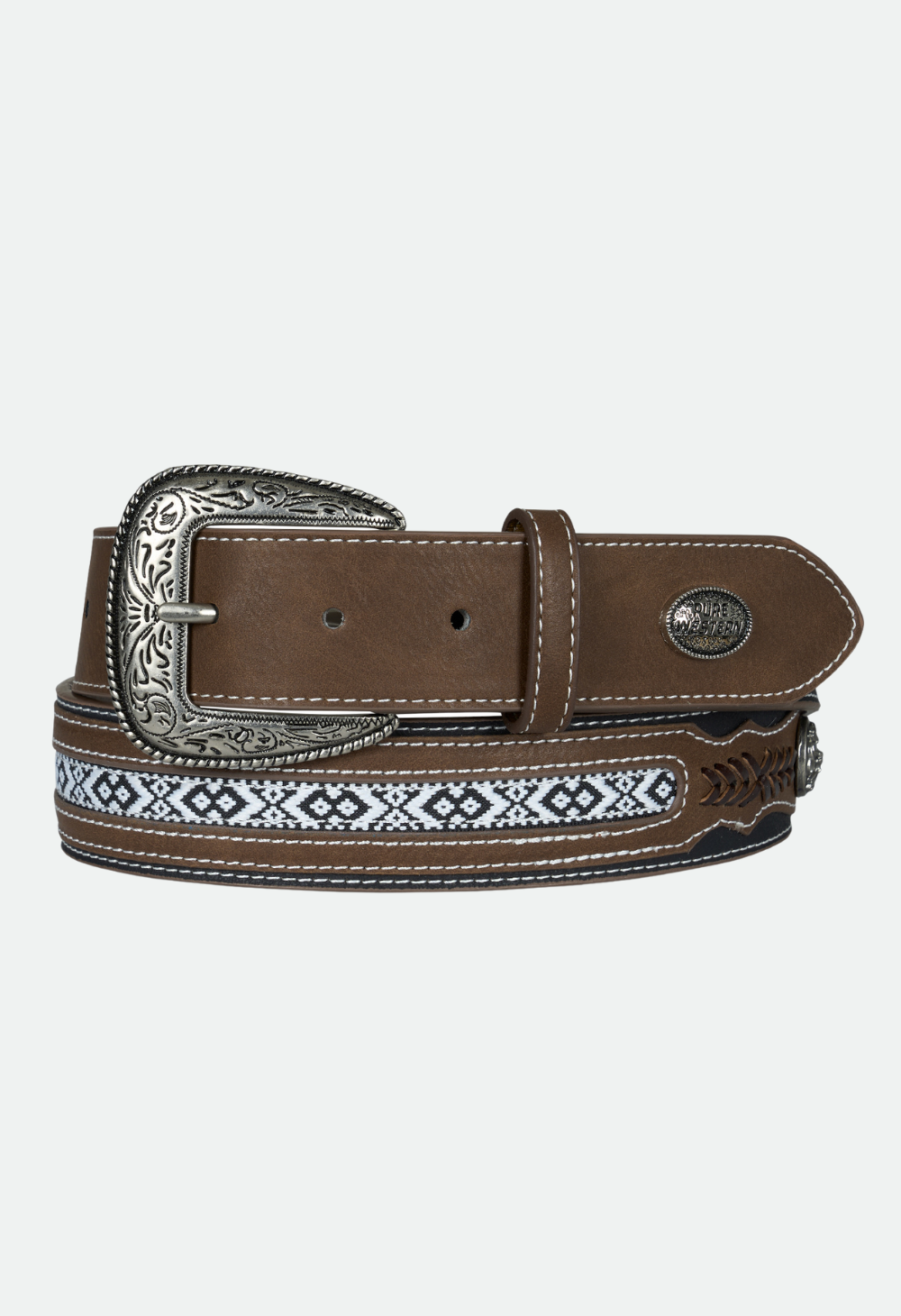 Pure Western Clayton Belt - Tan/Black