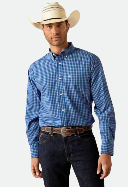 Ariat Men's Blair Long Sleeve Classic Fit Shirt-Navy