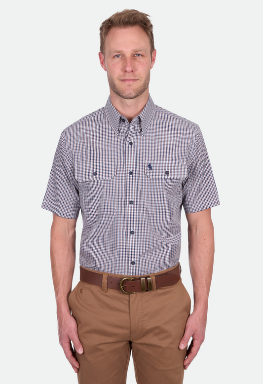 Thomas Cook Men's Will 2Pkt Ss Shirt - Navy/Tan