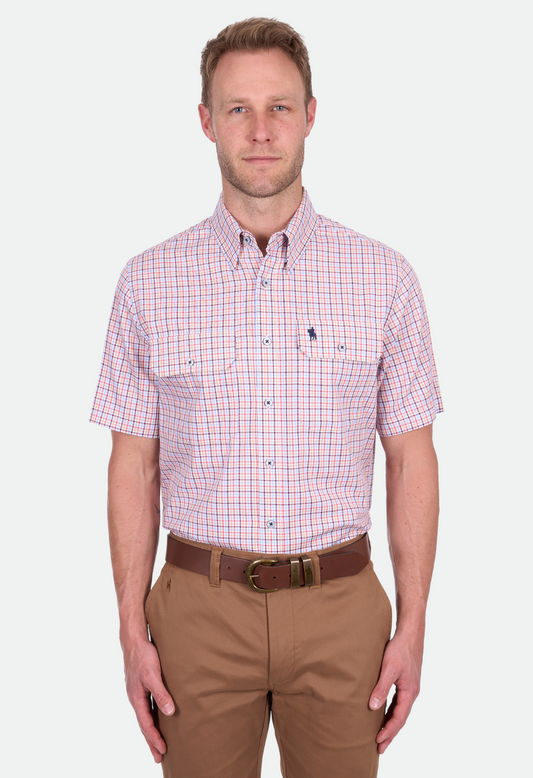 Thomas Cook Men's Robert 2Pkt Ss Shirt - Red/Tan