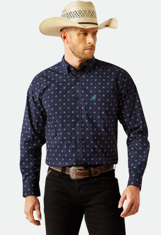 Ariat Men's Jacobi Classic Fit Shirt - Navy