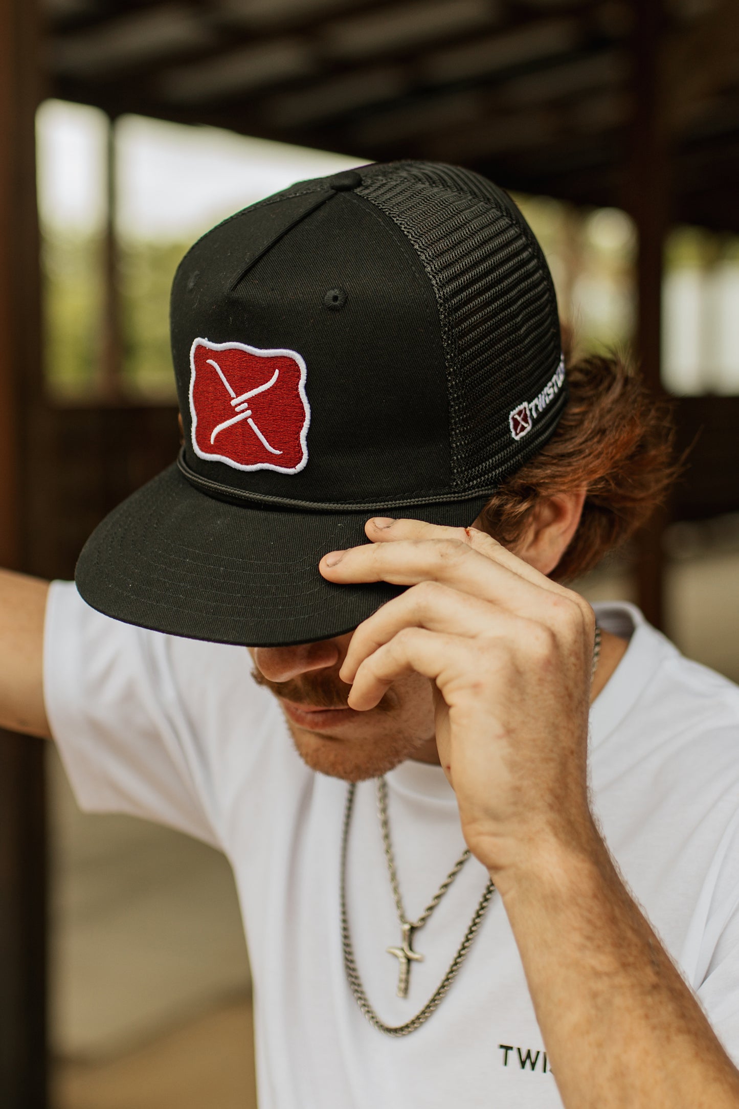 Thomas Cook Men Large Buckle HP Trucker Cap - Black