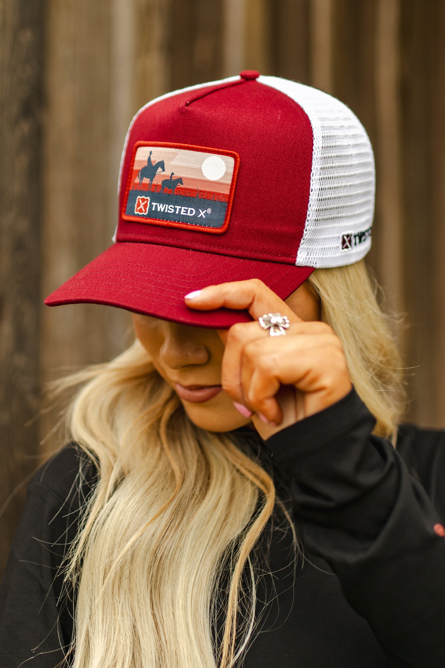 Thomas Cook Women Patch HP Trucker Cap - Red/White