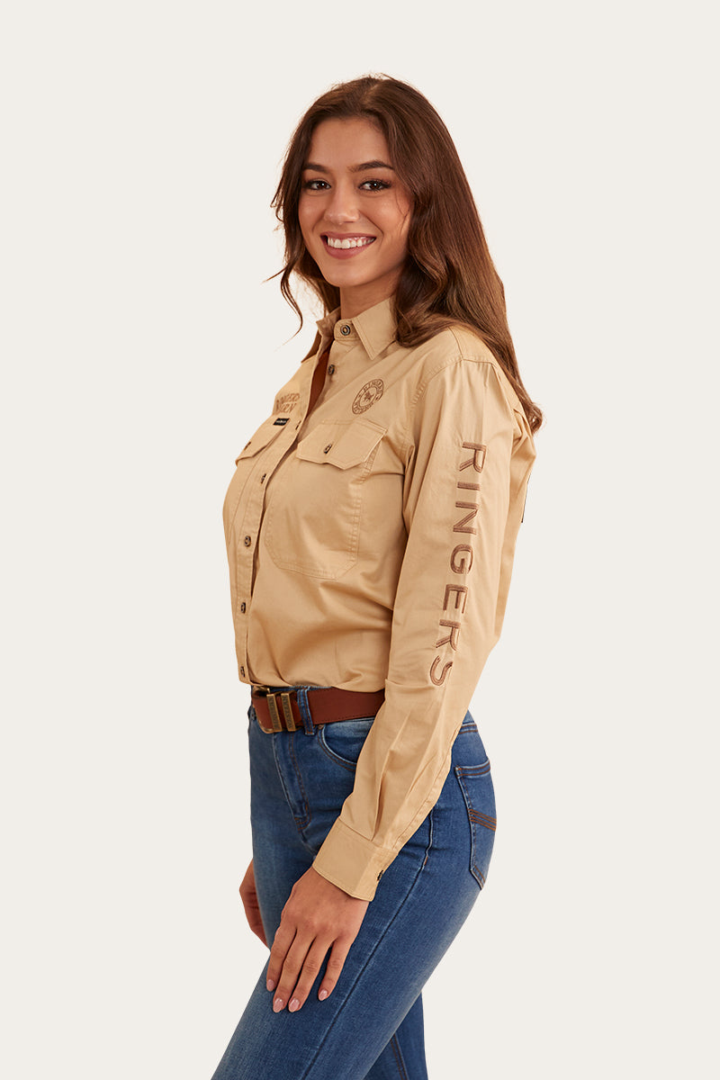 Ringers Western Women's Signature Jillaroo Full Button Work Shirt (Sand)