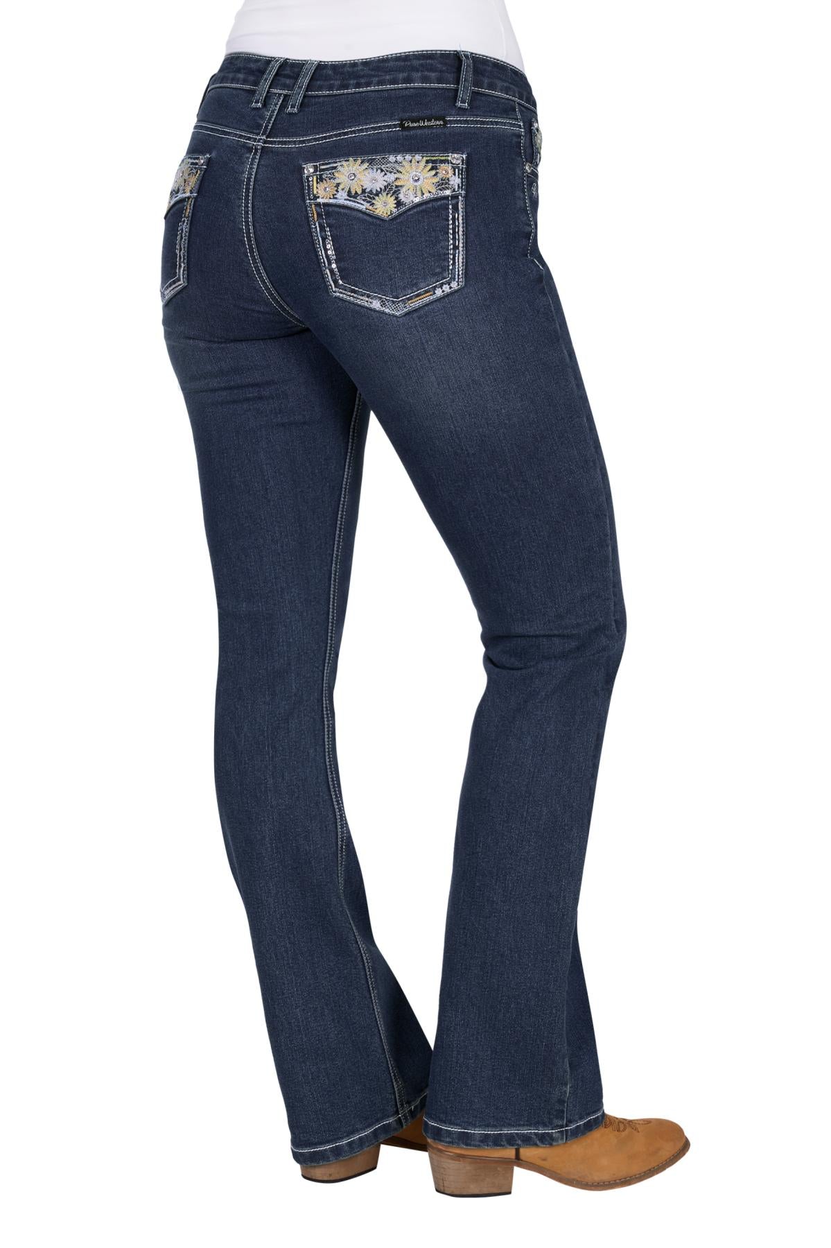 Pure Western Women's Jay Boot Cut Jean 32L - Indigo