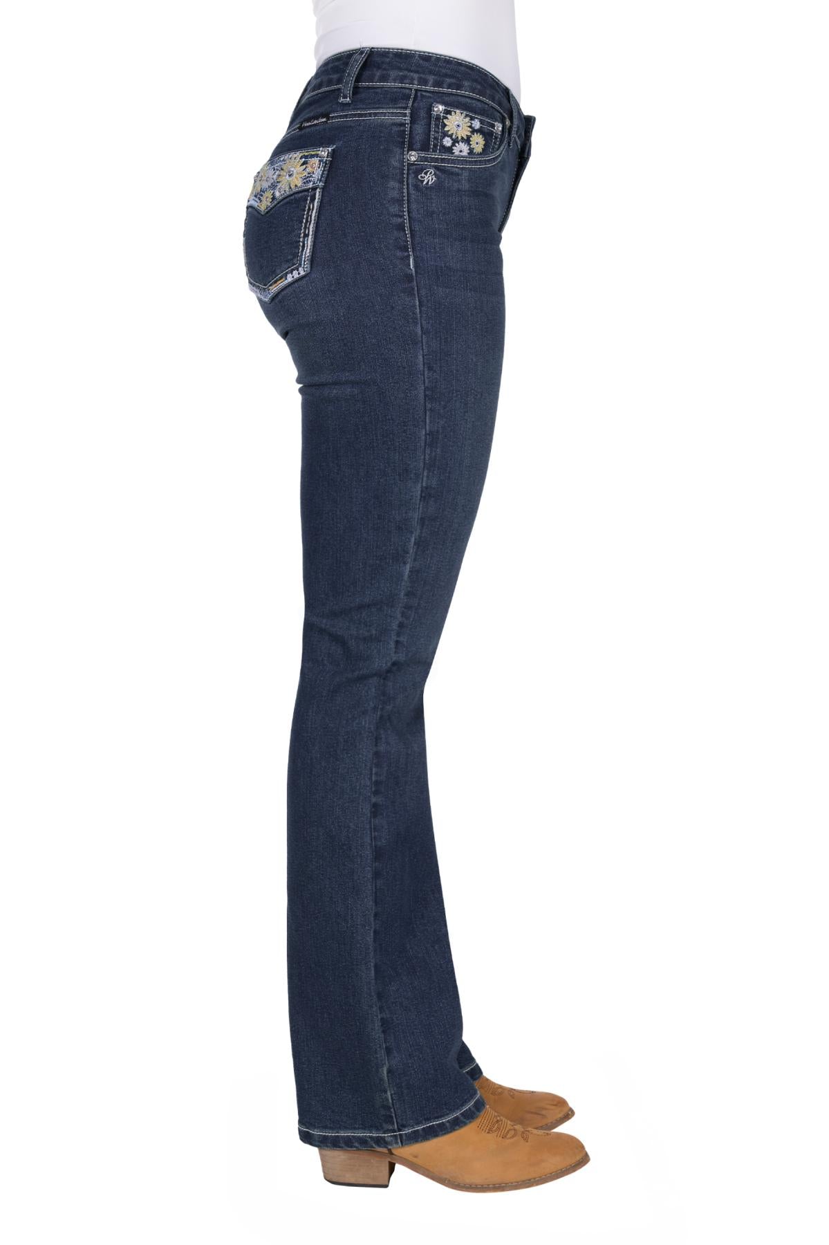 Pure Western Women's Jay Boot Cut Jean 32L - Indigo