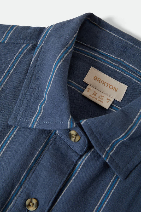 Brixton Women's Wandering Overshirt - Berring Sea/White