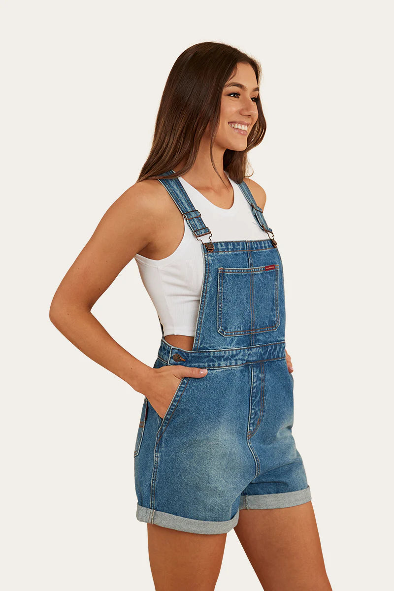 Ringers Western Womens Weekender Overall - Mid Wash Blue