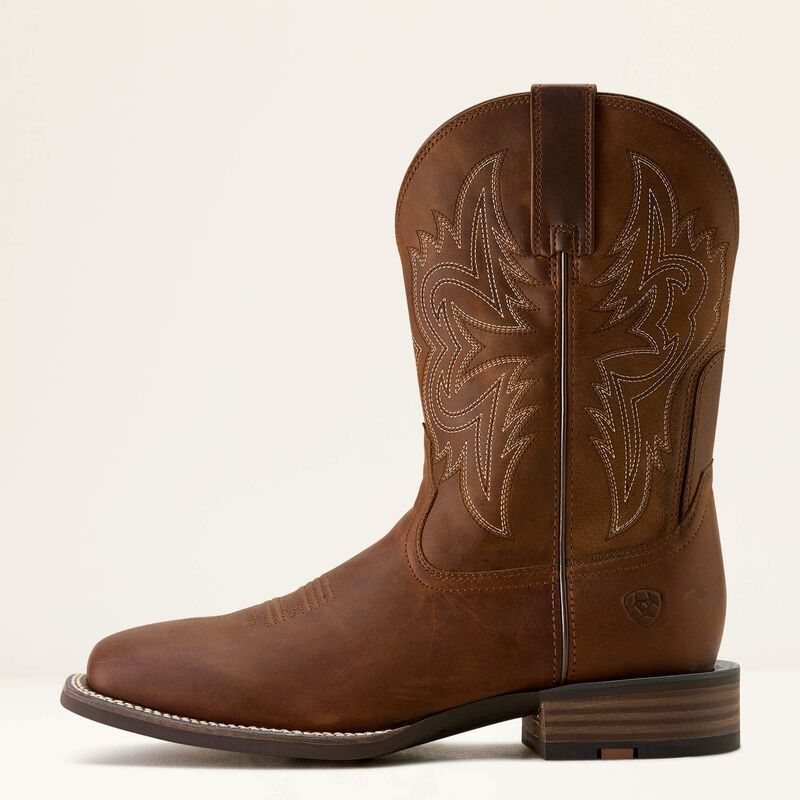 Ariat Men's Western Big Rig Wide Square Toe Cowboy Boot - Distressed Brown