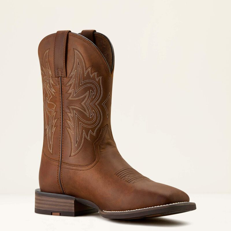 Ariat Men's Western Big Rig Wide Square Toe Cowboy Boot - Distressed Brown