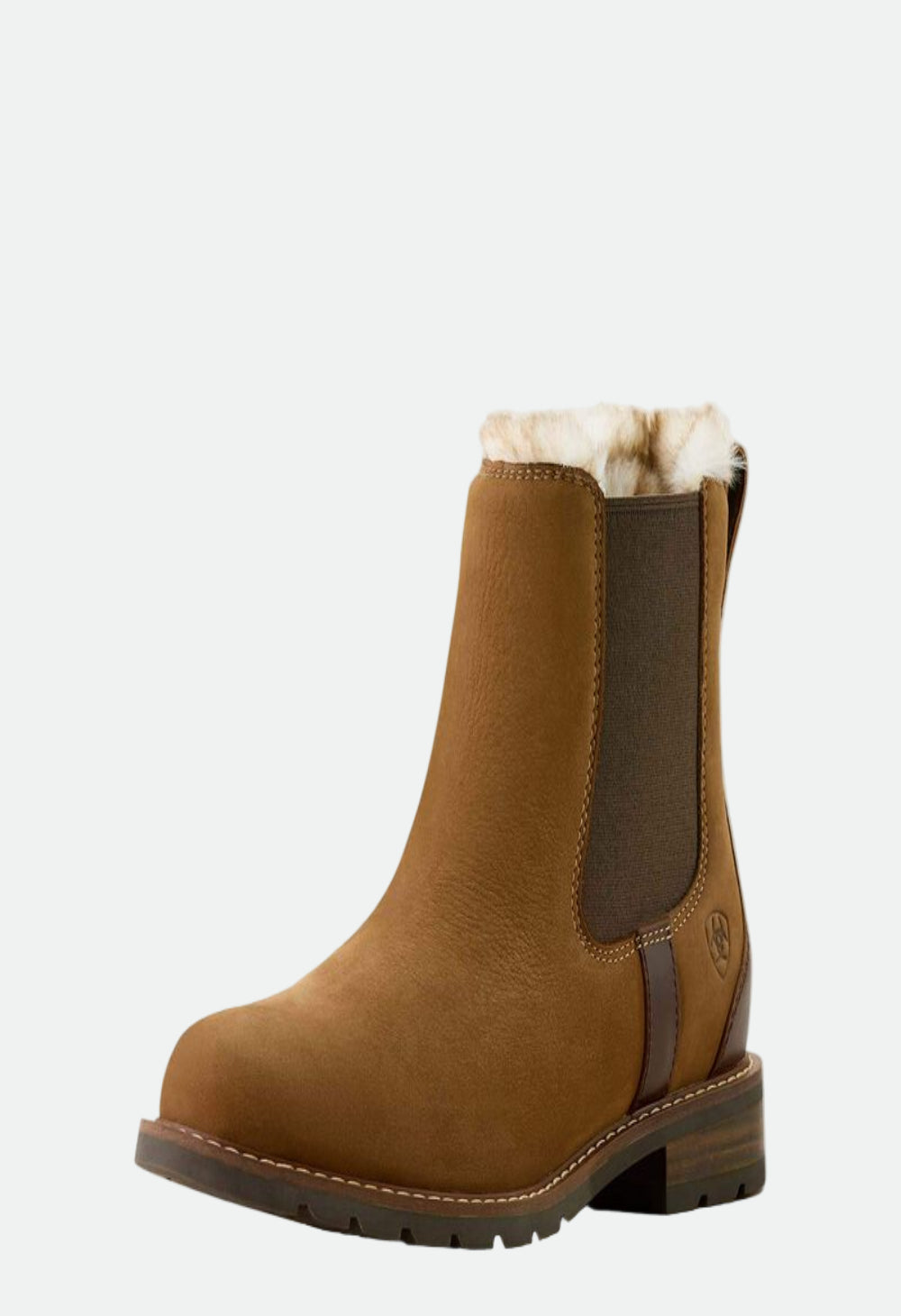 Ariat Women's Wexford Sherpa Waterproof Chelsea Boot - Amber Brown