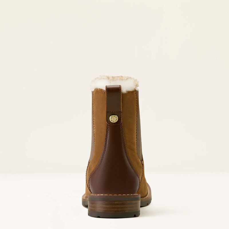 Ariat Women's Wexford Sherpa Waterproof Chelsea Boot - Amber Brown