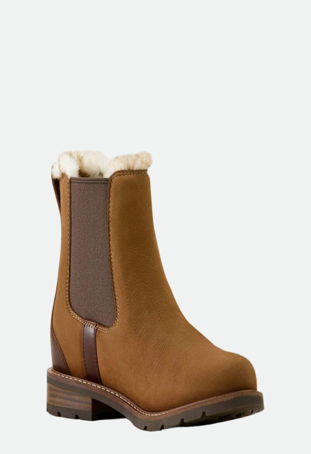 Ariat Women's Wexford Sherpa Waterproof Chelsea Boot - Amber Brown