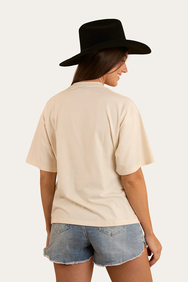 Ringers Western Womens Wild Ride Oversized T-Shirt - Off White