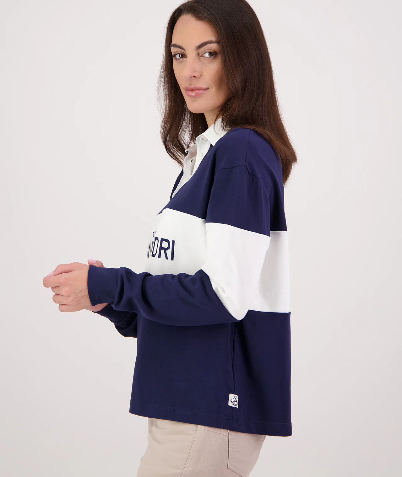 Swanndri Women's Kimbell Long Sleeve Rugby Top - Navy