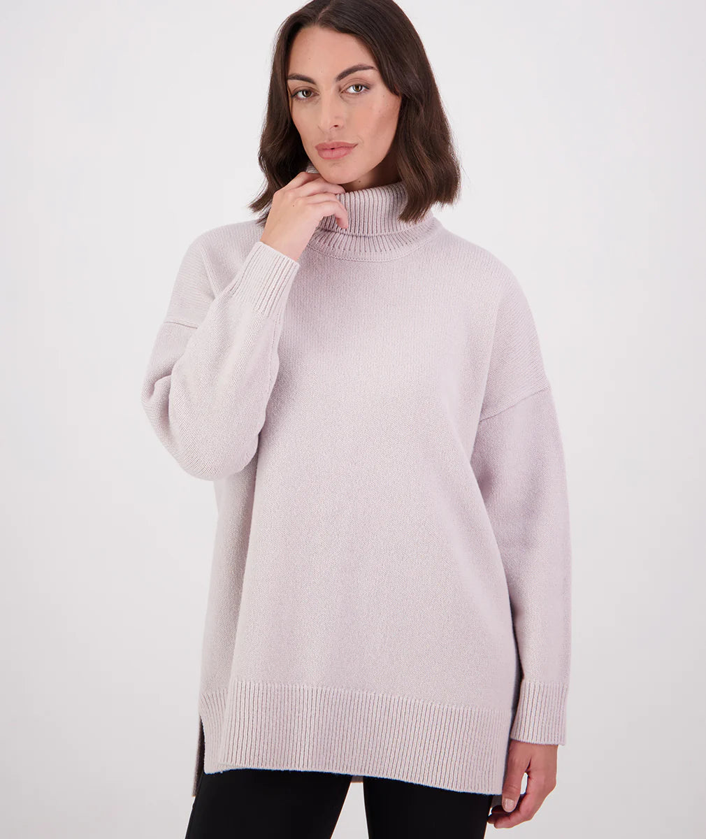 Women's Brunner Merino Roll Neck Knit - Pumice