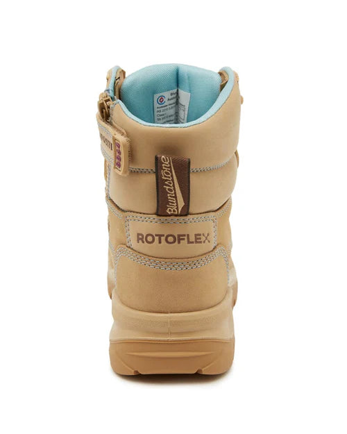 Blundstone Womens Rotoflex 8864 Zip Sided Safety Boot - Sand