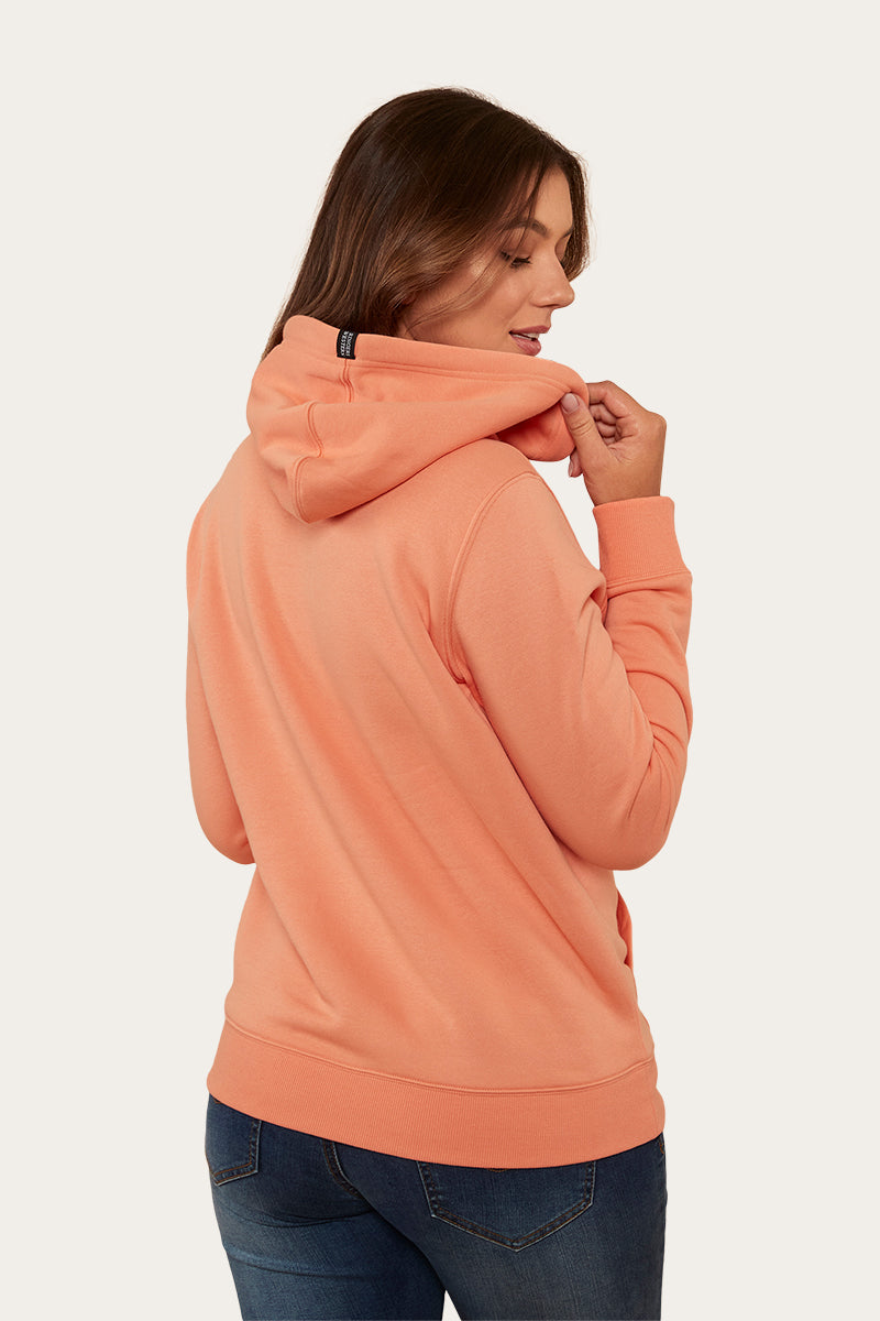 Ringers Western Melrose Women's Hoodie (Yee Haw) - Coral