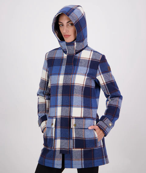 Swanndri Women's Annmore Wool Overcoat - Fitzroy Check