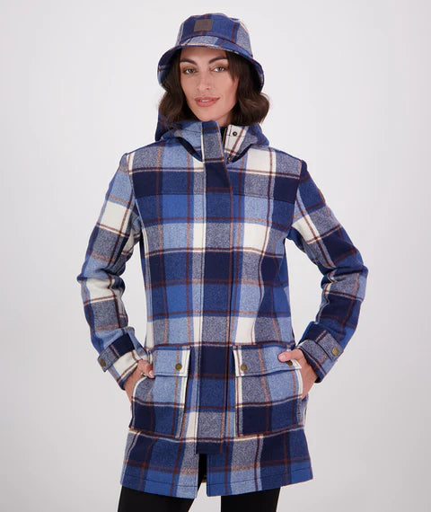 Swanndri Women's Annmore Wool Overcoat - Fitzroy Check
