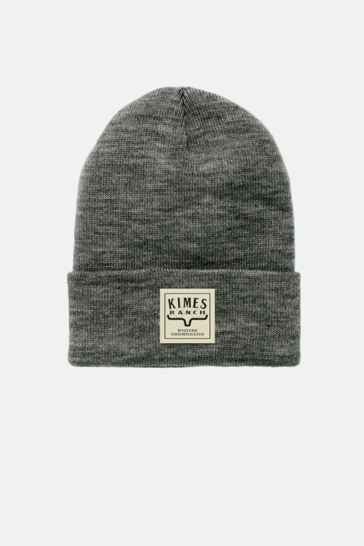 Kimes Ranch Workday Label Cap (Beanie) - Dark Grey Heather