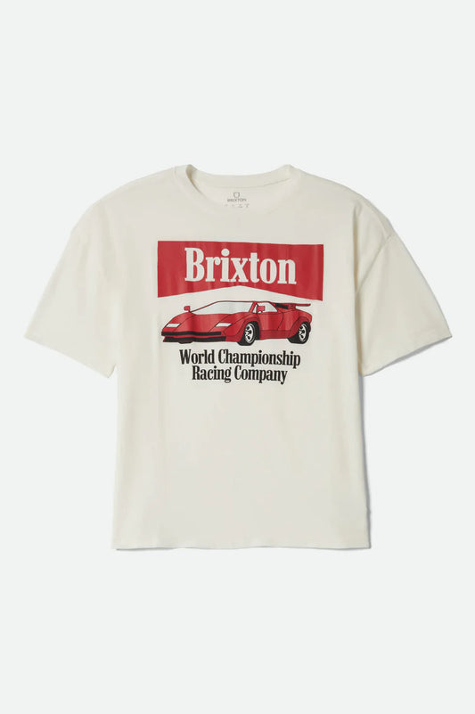 Brixton Women's World Champion Oversized BF Tee - Off White