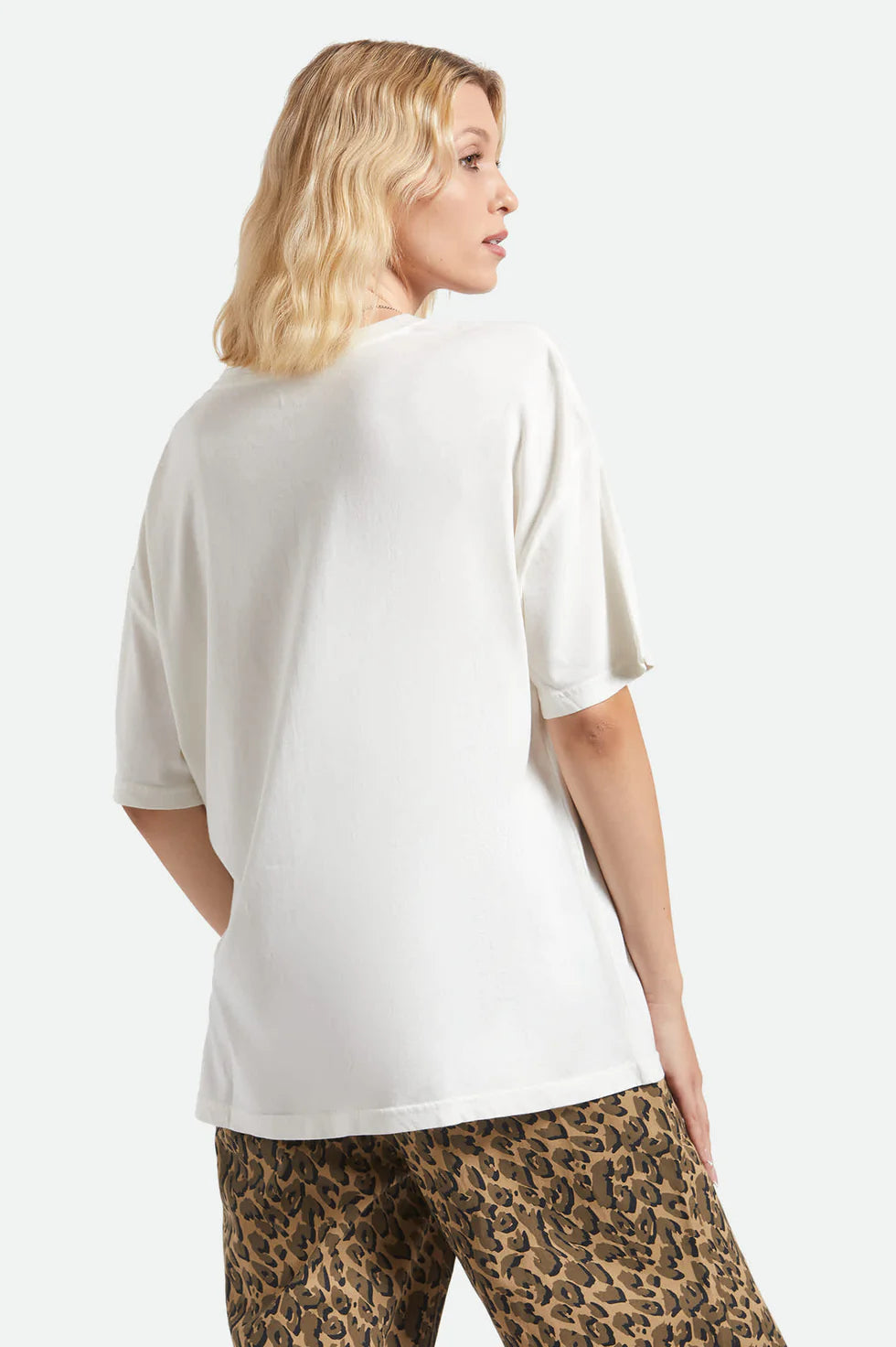 Brixton Women's World Champion Oversized BF Tee - Off White
