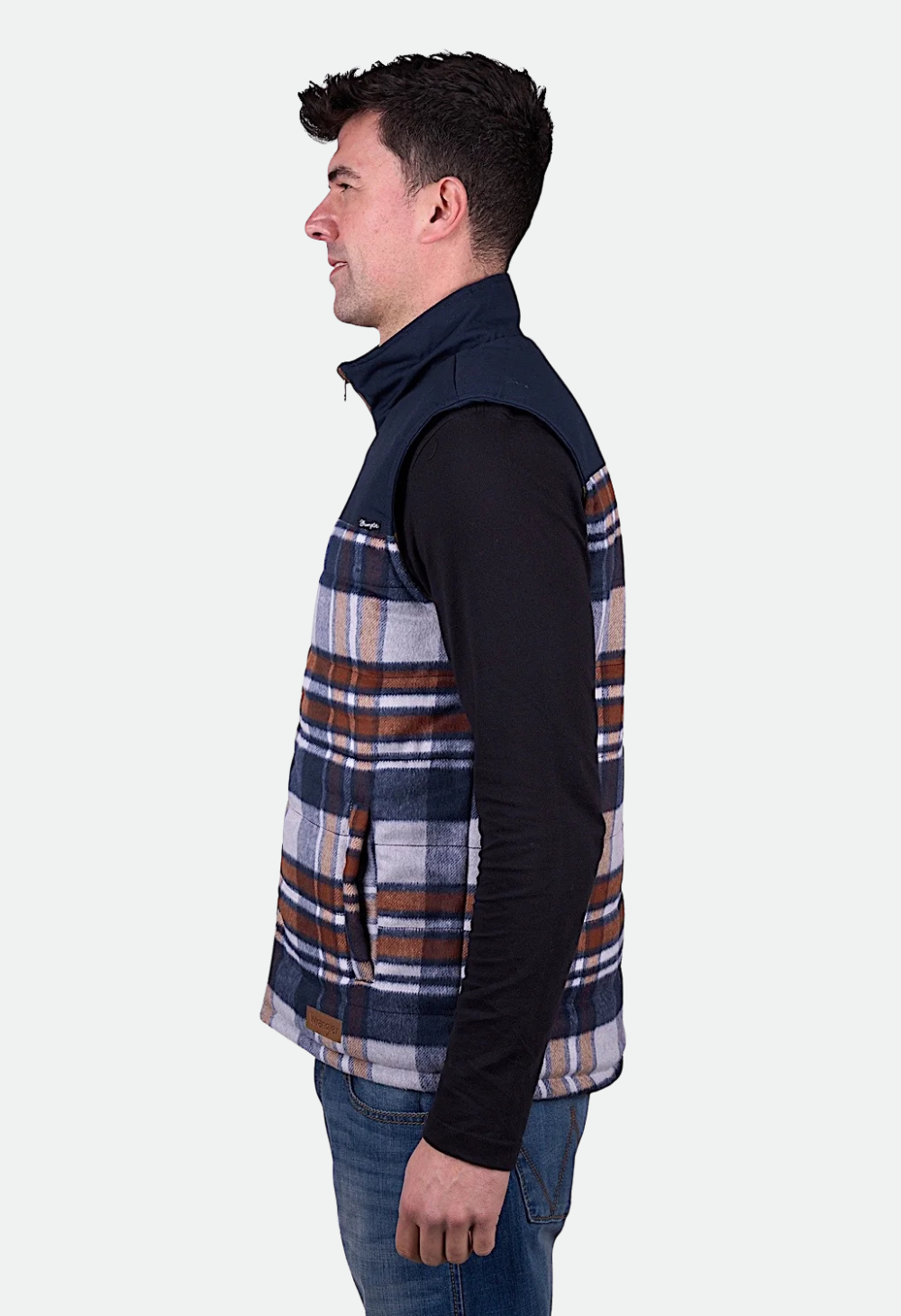 Wrangler Men's Koda Reversible Vest - Tan/Navy