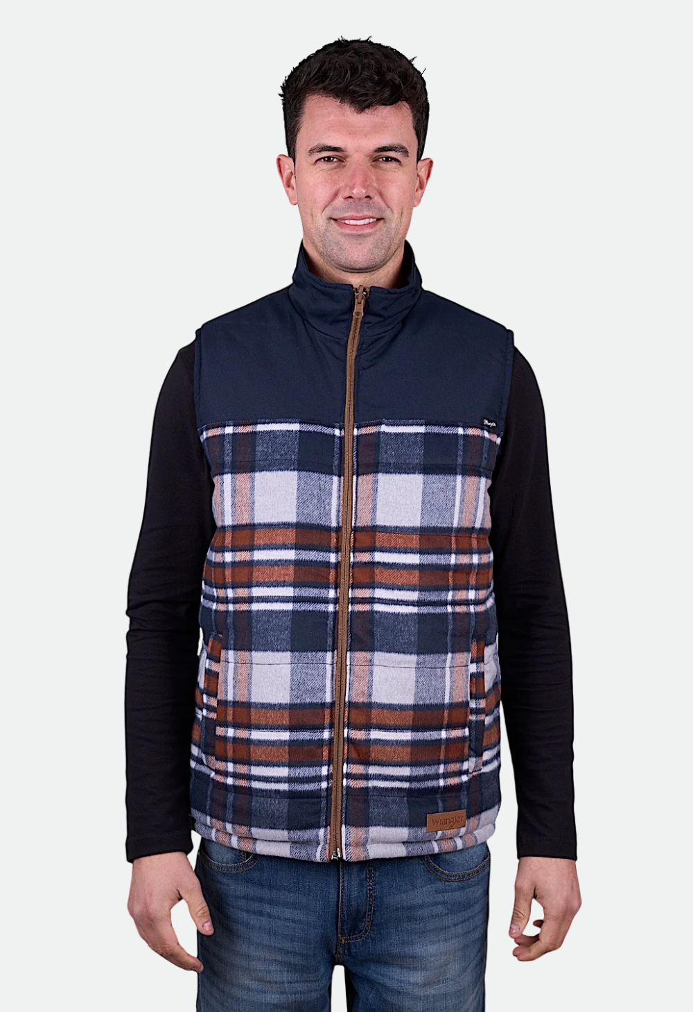 Wrangler Men's Koda Reversible Vest - Tan/Navy
