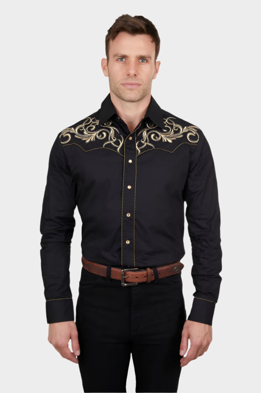 Wrangler Mens Adam Embroidered LS Shirt