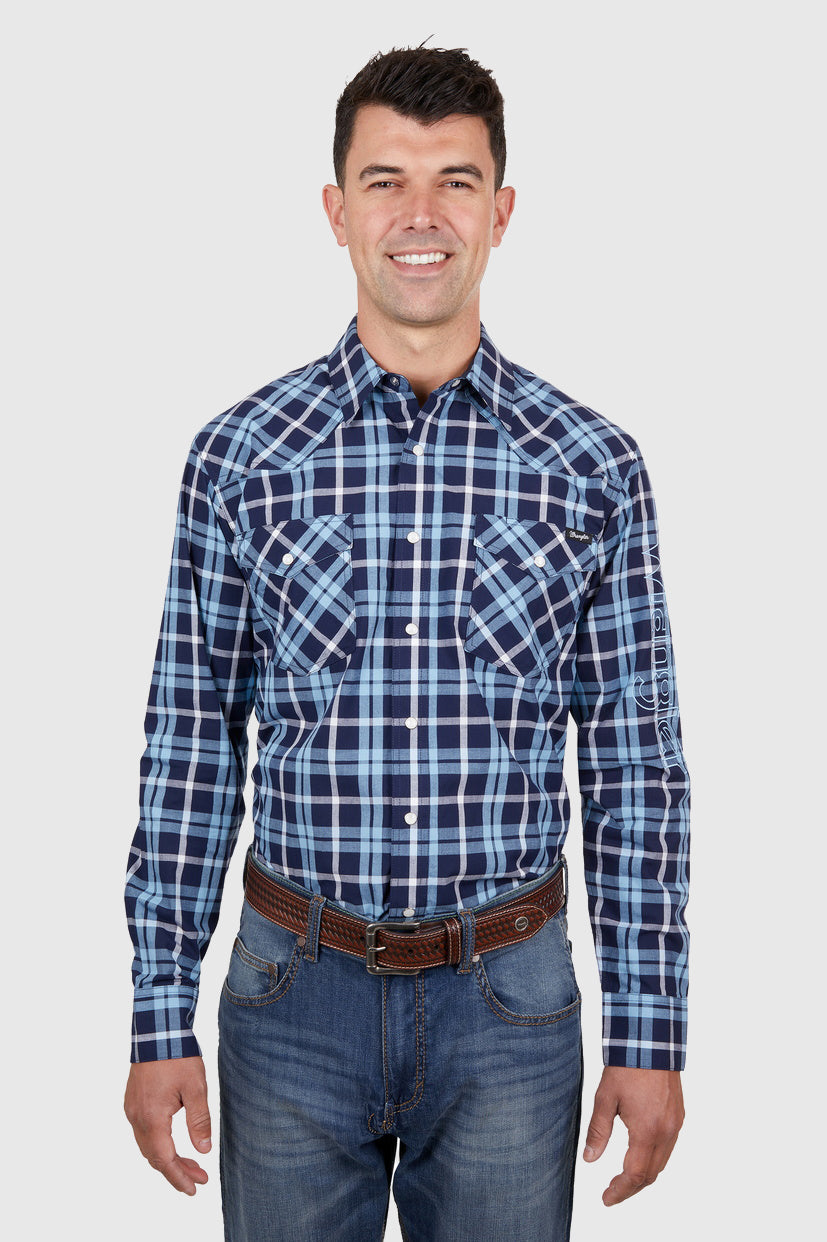 Wrangler Mens Ben Logo LS Shirt