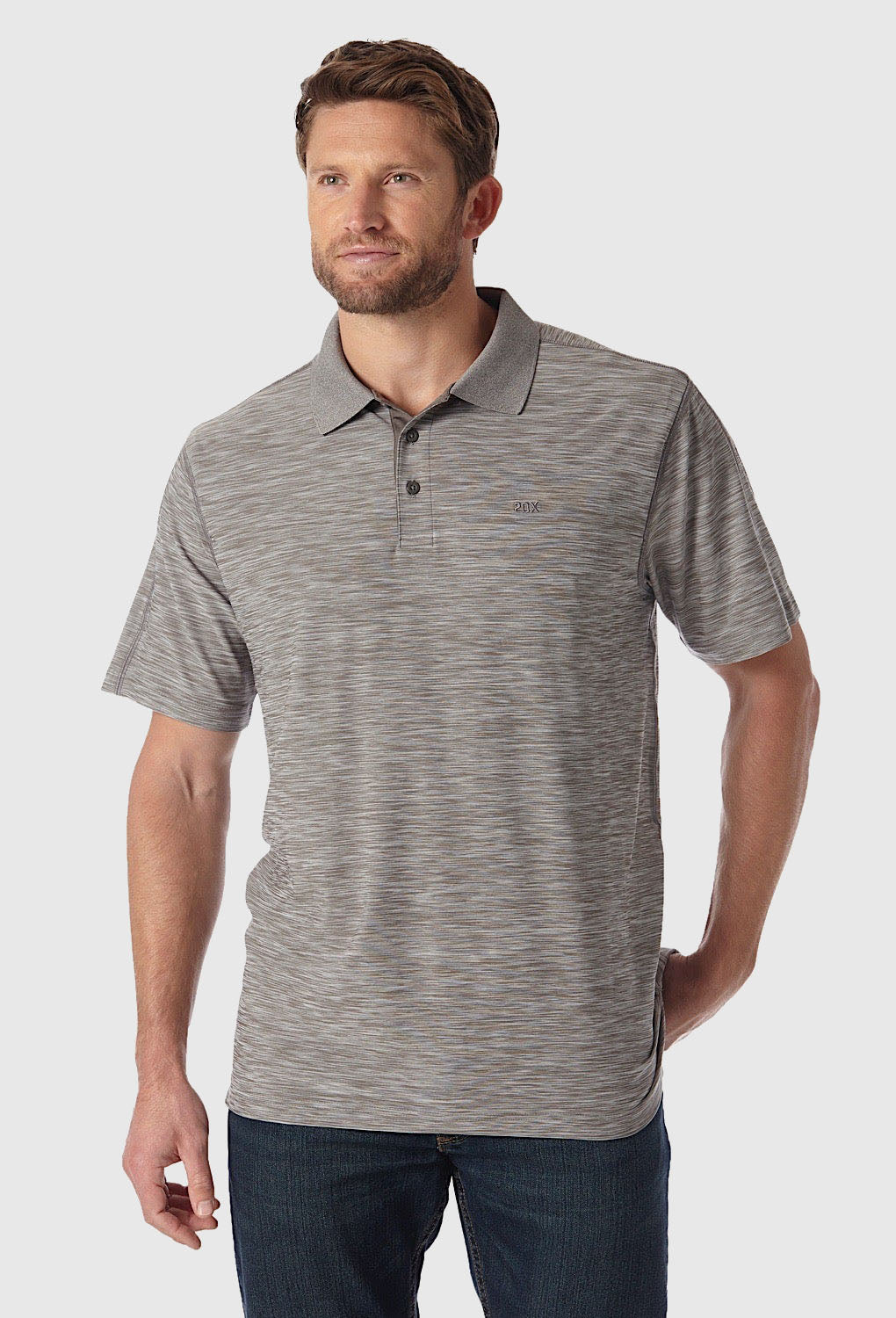 Wrangler USA 20X Advanced Comfort Performance Polo Grey