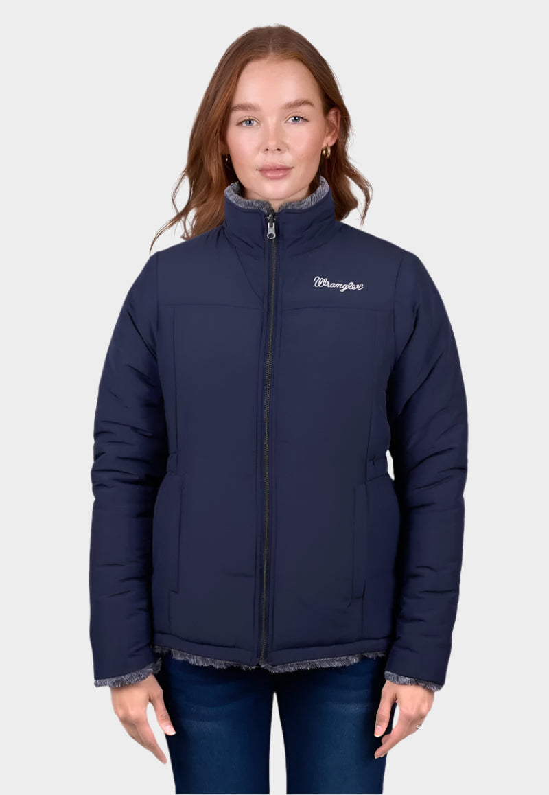 Wrangler Womens Denver Revs Jacket - NAVY/CHARCOAL