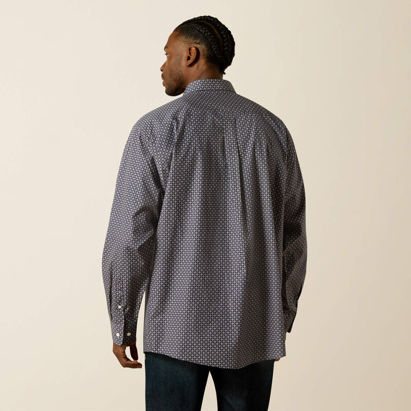Ariat Men's Wrinkle Free Dale Classic Fit Shirt - Navy