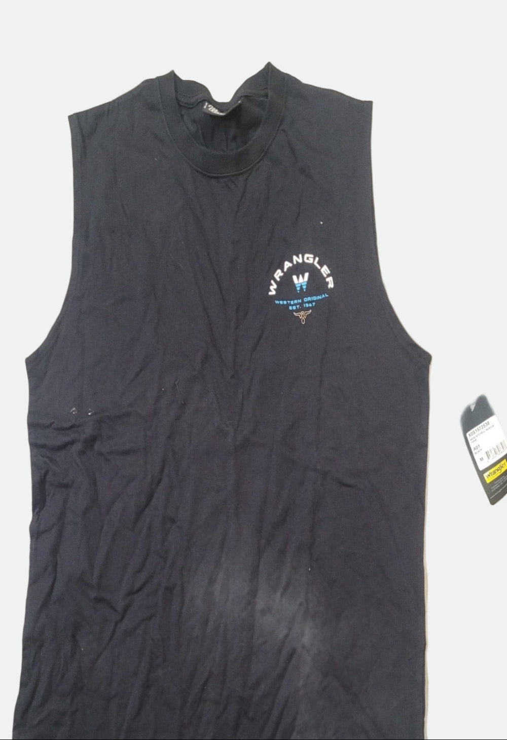 WRANGLER MENS MITCHELL MUSCLE TANK (BLACK) - CLEARANCE