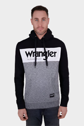WRANGLER MENS DIGBY HOODIE (BLACK/CHARCOAL)