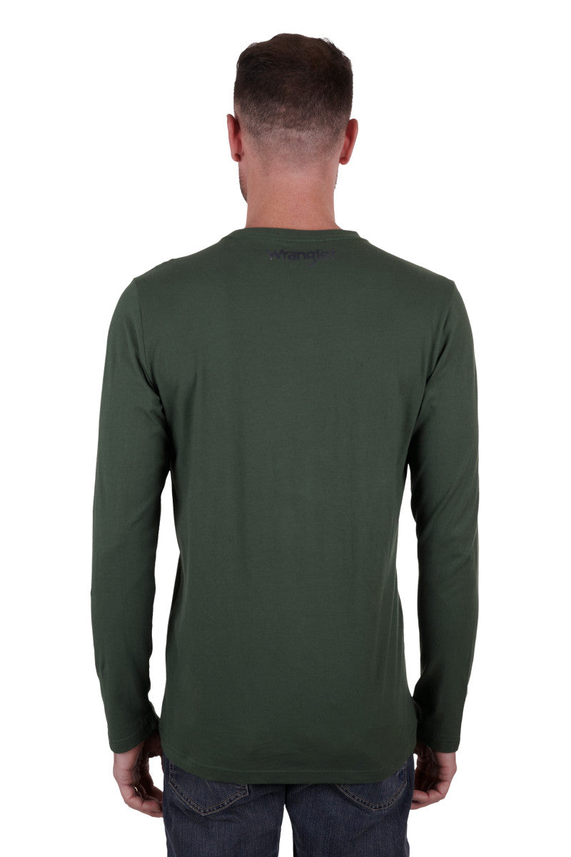WRANGLER MENS FARRELL LONG SLEEVE TEE (CYPRESS)
