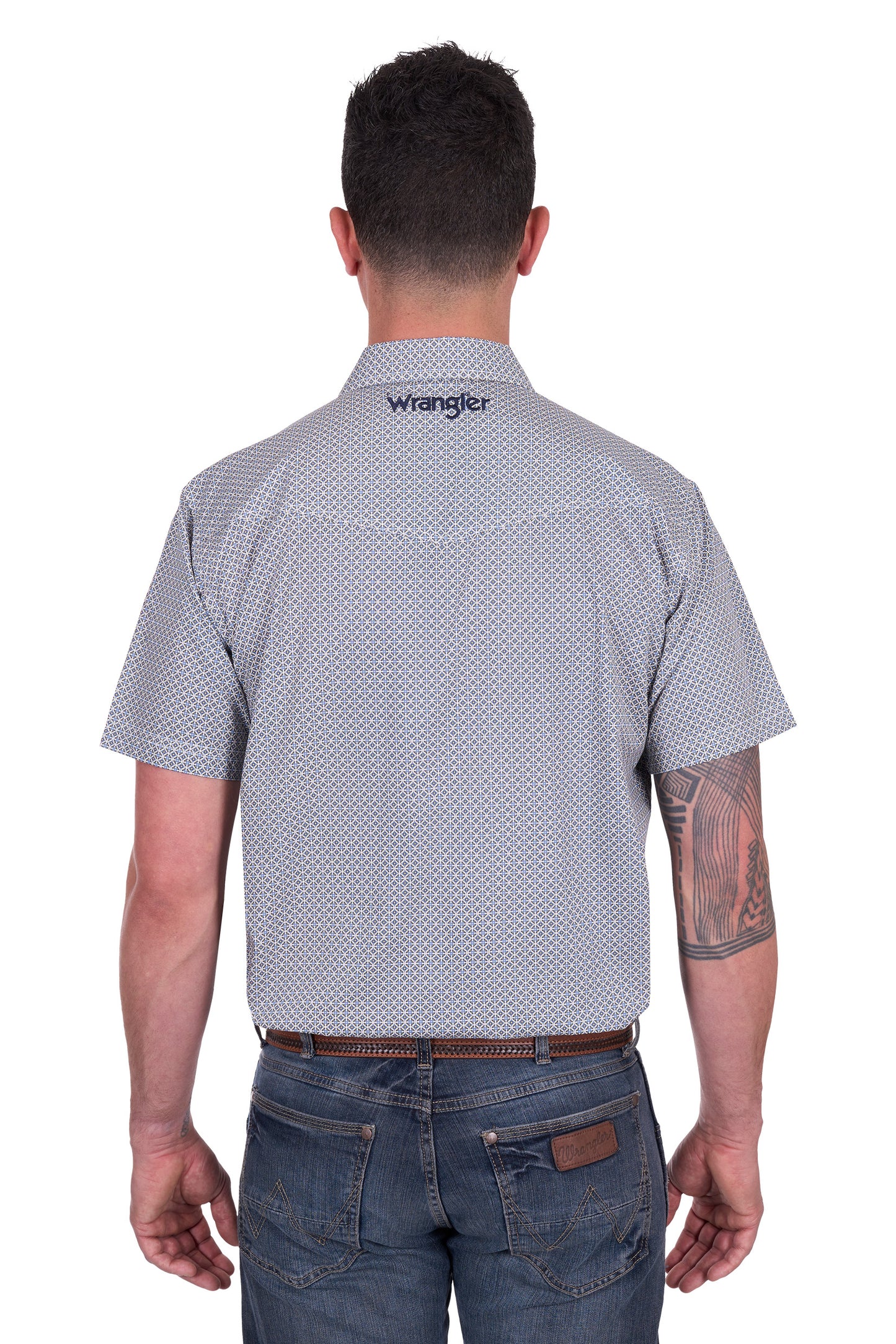 Wrangler Men's JIMMY SS Shirt - Navy/Gold