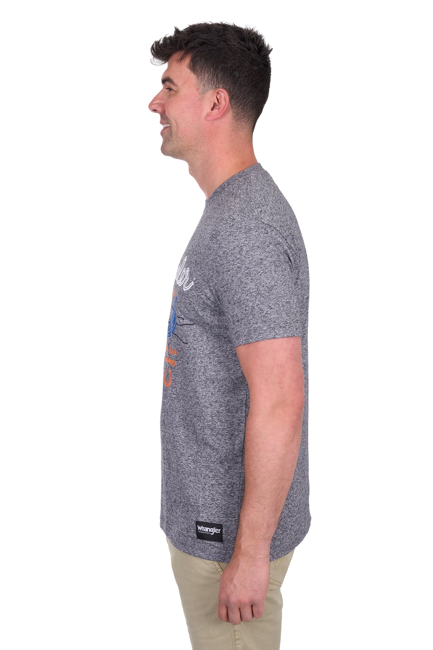 Wrangler MENS DARREN SS Tee - Charcoal/Marle